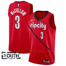 Portland Trail Blazers Trikot C.J. McCollum 3 2018-19 Nike Rot Swingman - Kinder